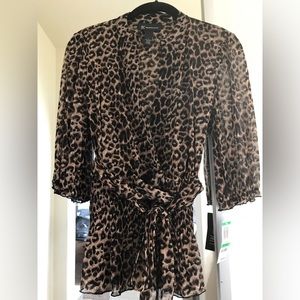 International Concepts leopard print blouse